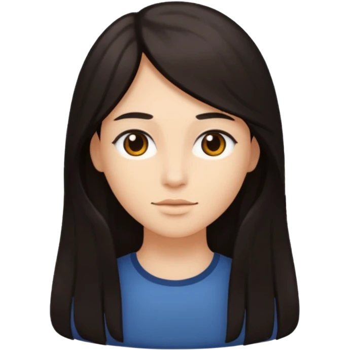 CHEVEUX UN PEU PLUS FONCER AVC DU MAQUILLAGE mais on voit pas le maquillage et elle a des cheveux long emoji