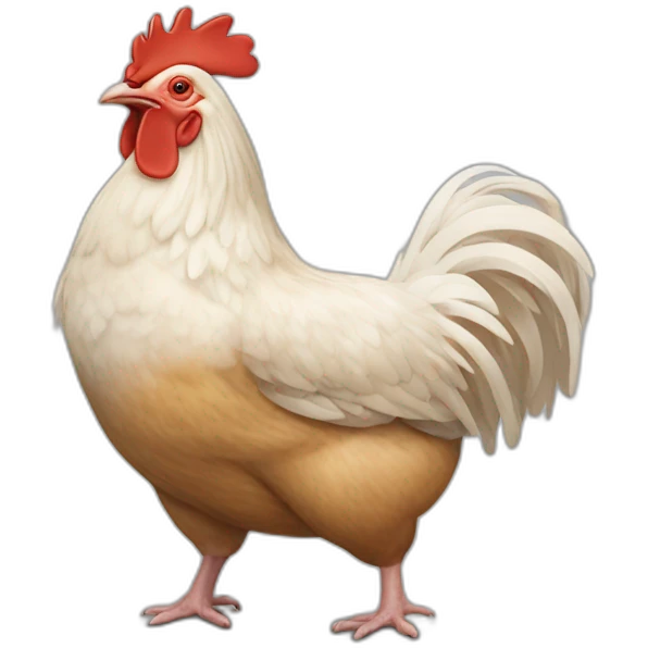 Poule sur cochon emoji