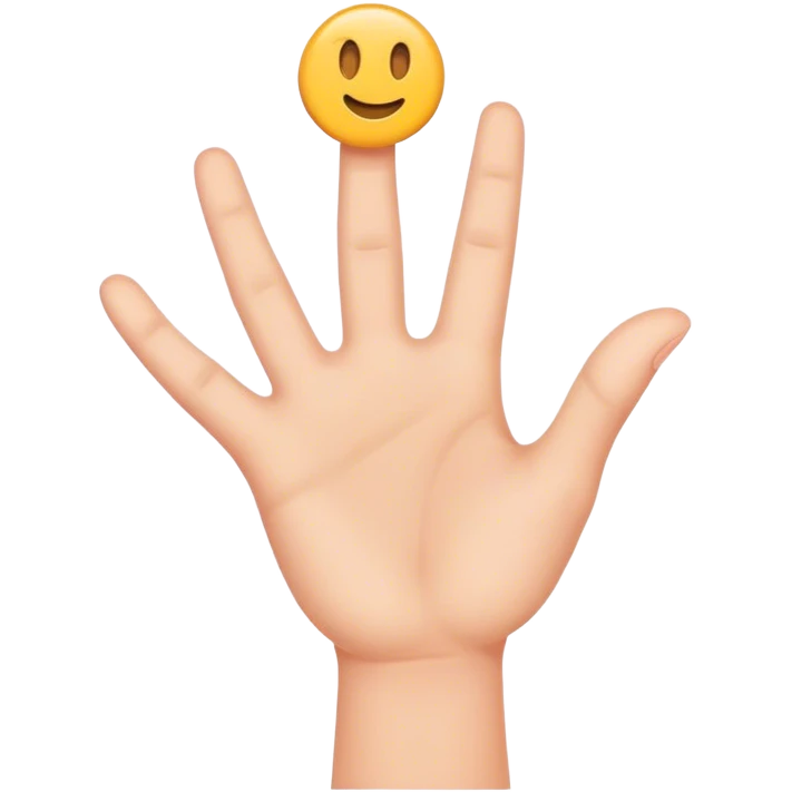 an outstretched hand holding something emoji