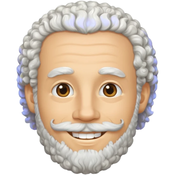 white bearded and curly haired emoji