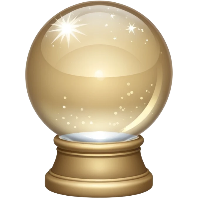 crystal ball sparkles beige emoji
