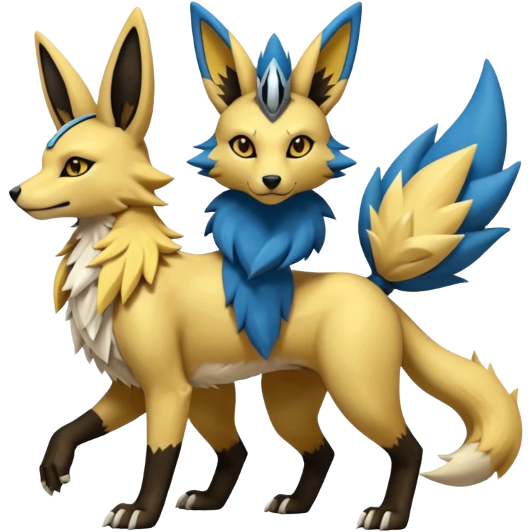 Lucario-Anubis-Umbreon-Zeraora-Jolteon-Fakémon-hybrid-creature (full body)  emoji