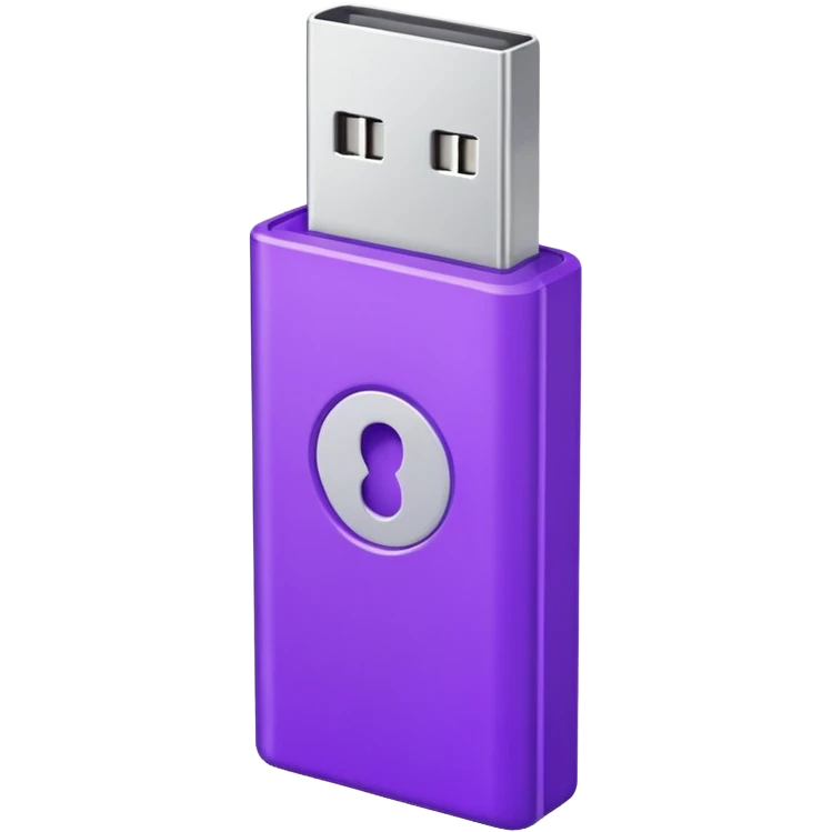 purple usb drive emoji
