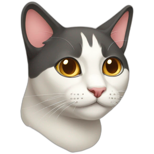 Two color cat emoji