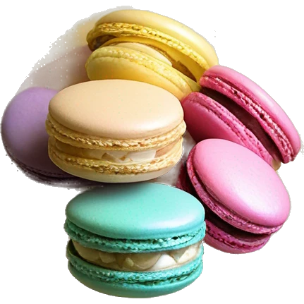 vintage rococo macarons on golden plate emoji