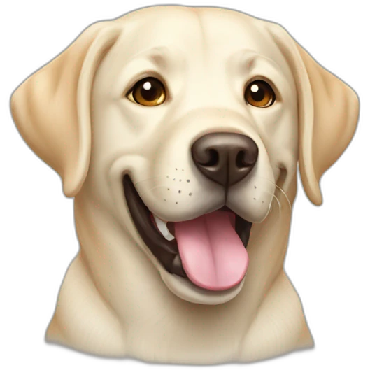 Labrador white smiling  emoji