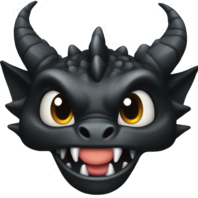 Dark Dragon black emoji