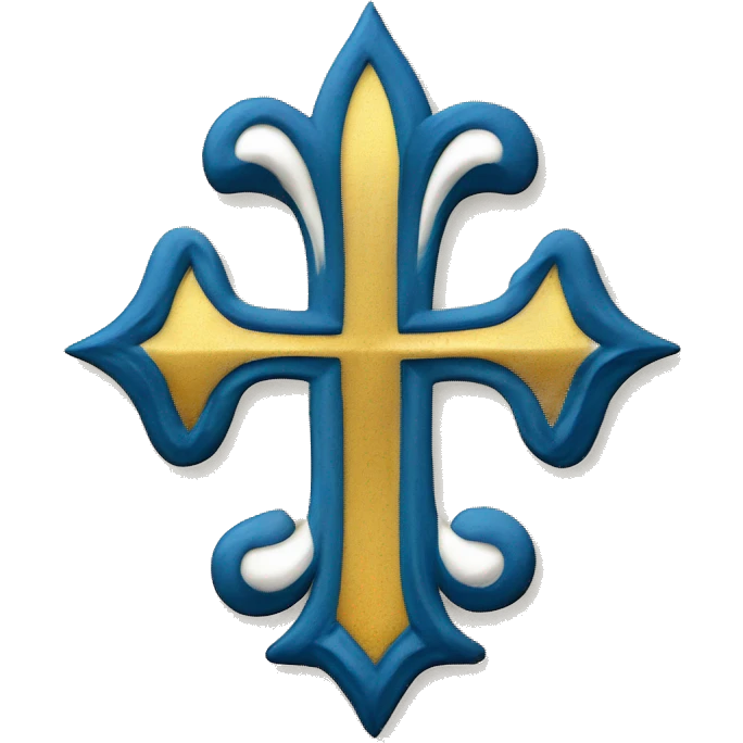 Croix de lorraine fleur de lys avec un P en majuscule  emoji
