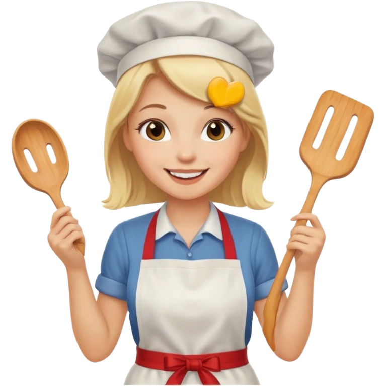 Blonde girl baking emoji