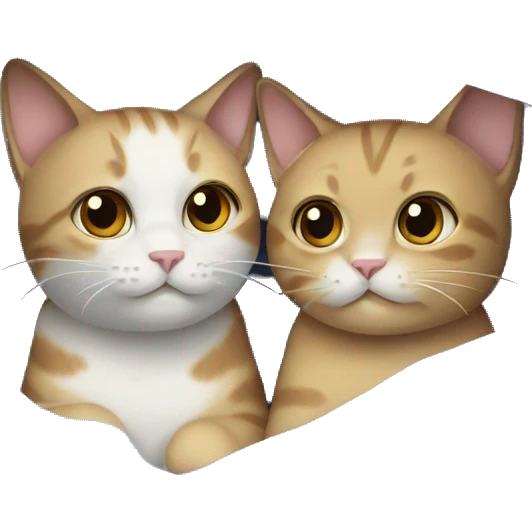 Two cats in blanket  emoji