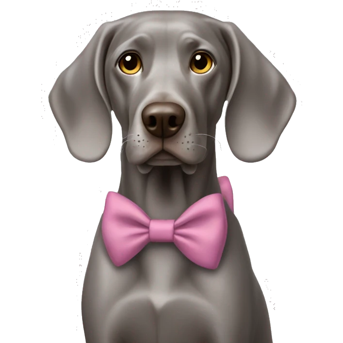 Weimaraner with bow emoji