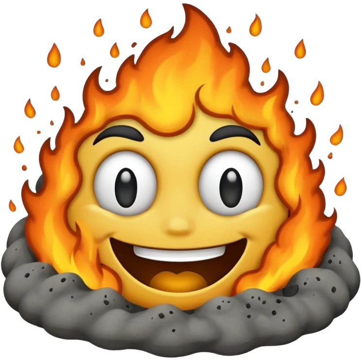 a pile of ash and dust smiling emoji
