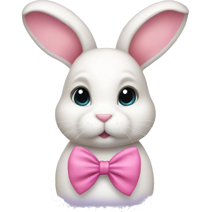 bunny wearing pink bow emoji