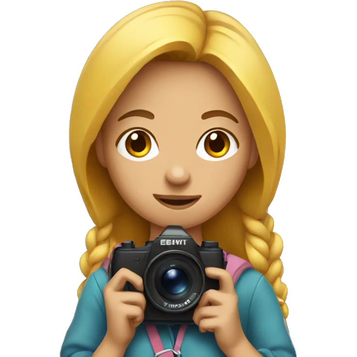 Girl with camera  emoji