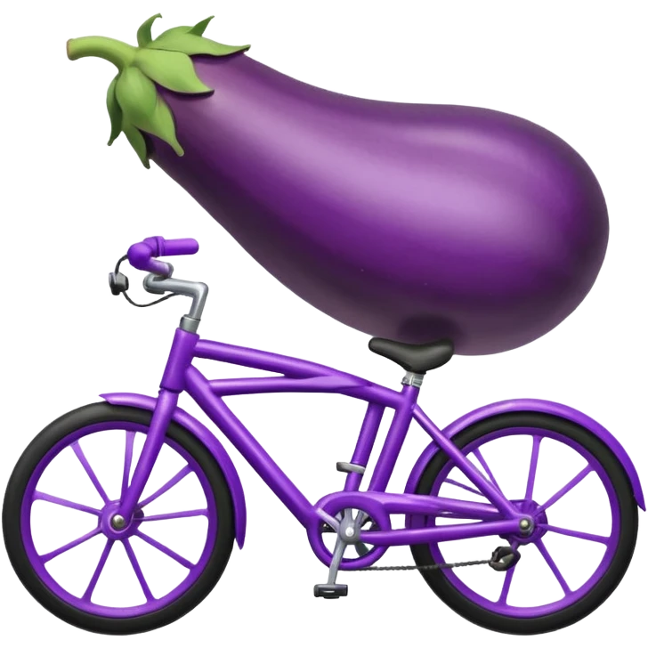 Eggplant riding a bike emoji