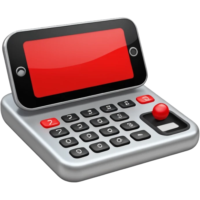 pin pad with a small black screen on top and a small red screen down indicates the locked situation emoji