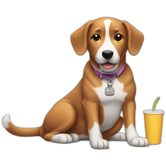 lunch and walk dog emoji