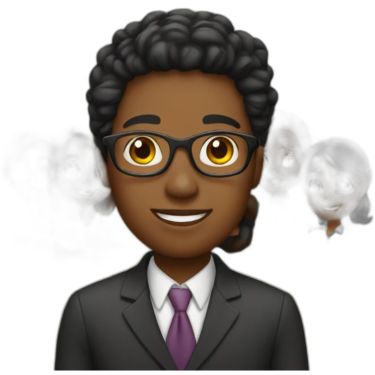 black teacher and students emoji