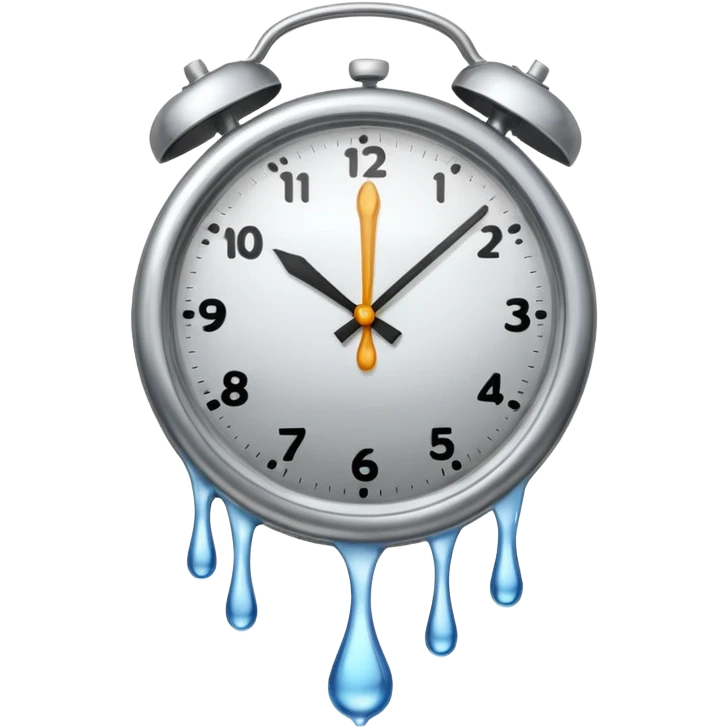 sad melting clock emoji