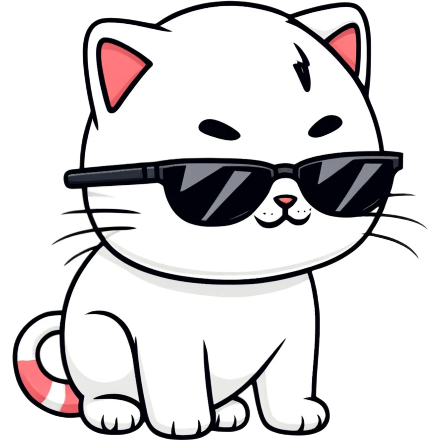 Cat with sunglasses emoji