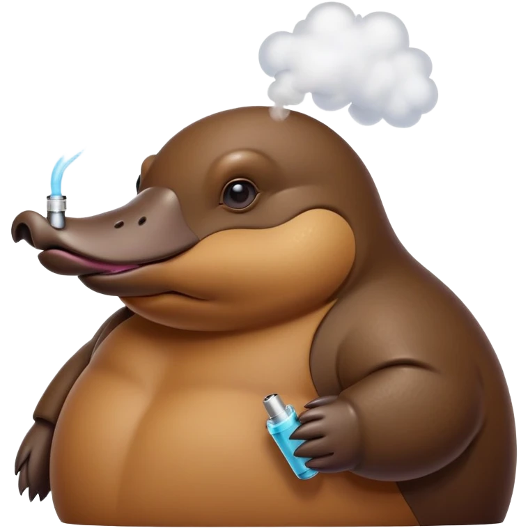 Fat platypus vaping emoji