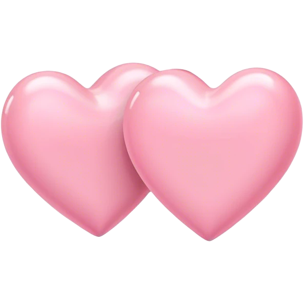 two pastel pink hearts emoji