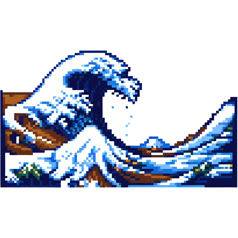 the great wave of kanagawa emoji