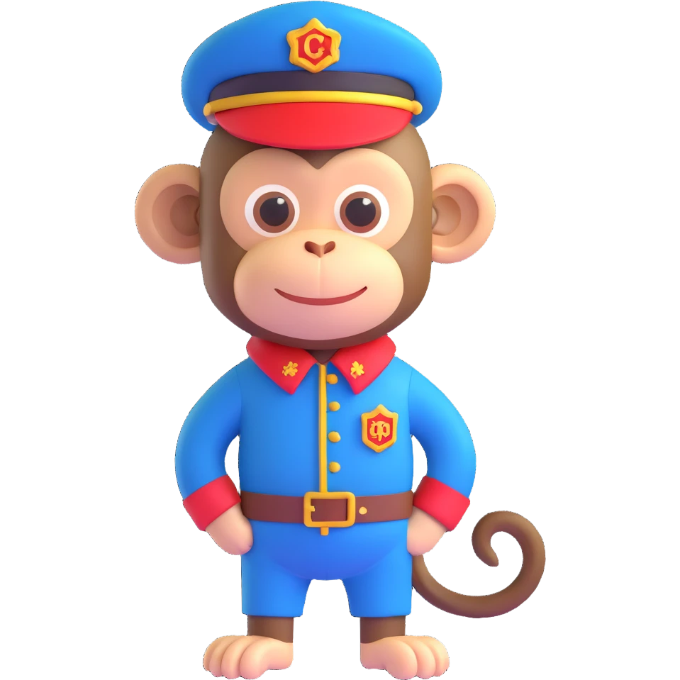 A monkey wearing a Krasnoye & Beloye uniform emoji