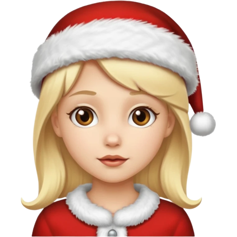 Blondie girl santa clauss emoji