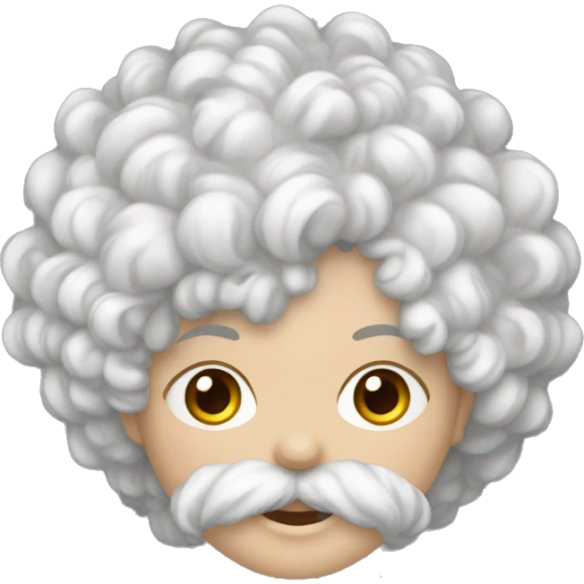 Garçon métisse blanc cheveux bouclés court emoji