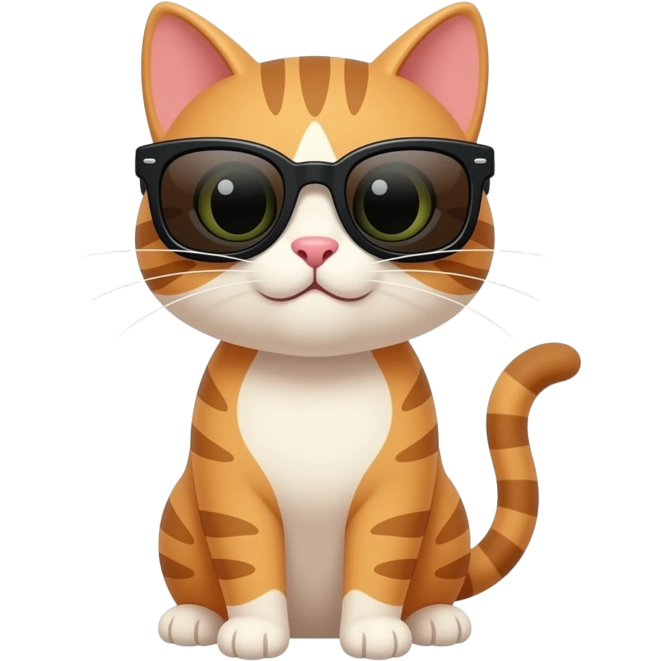 Cat wearing sunglasses emoji