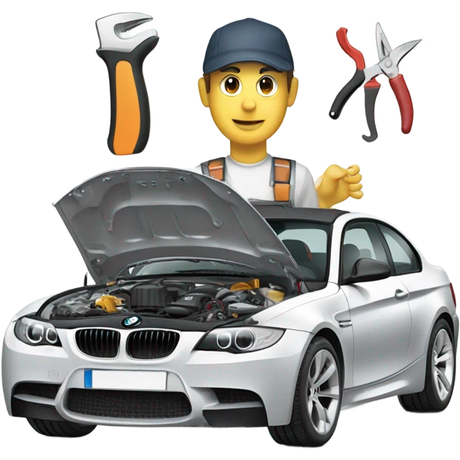 bmw getting repaired emoji
