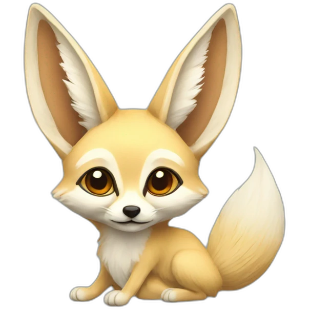 Fennec avec une couronne emoji