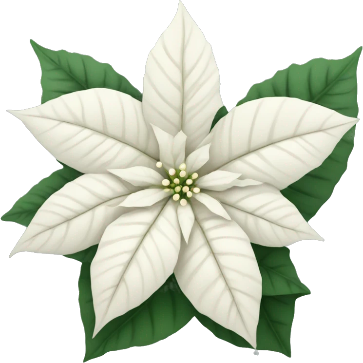 White poinsettia emoji