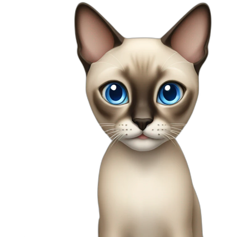 siamese cat with blue eyes emoji