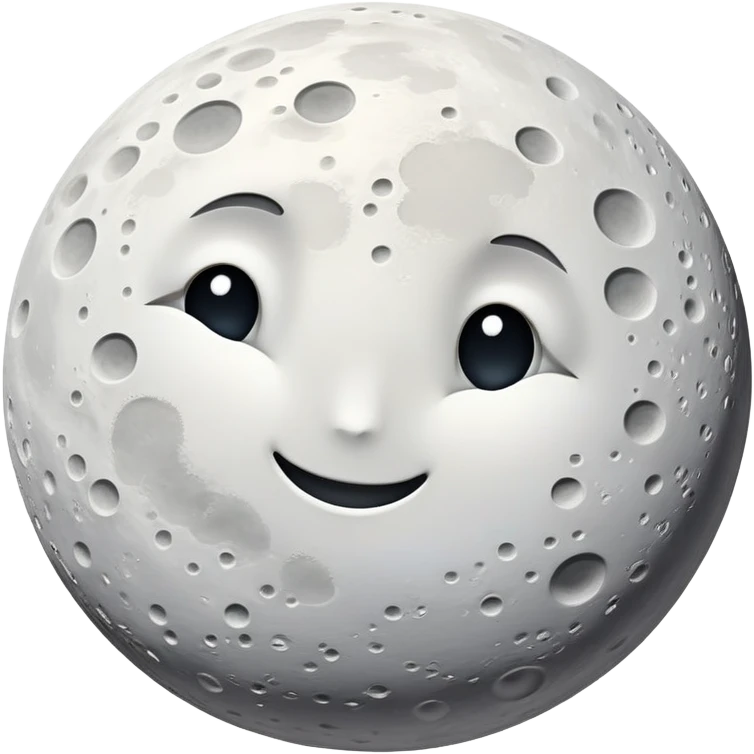 Pretty white moon with craters emoji
