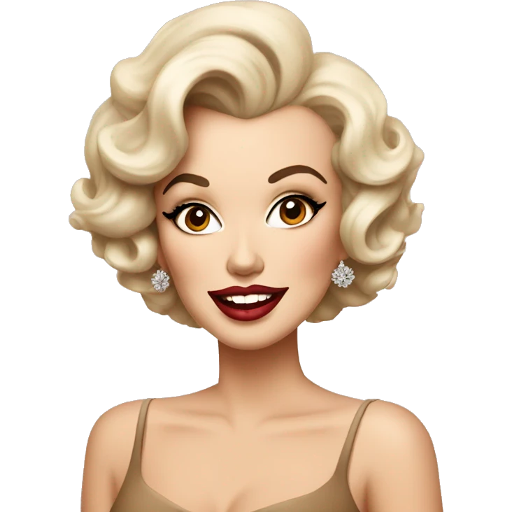 Marliyn monroe but tan wearing make up emoji