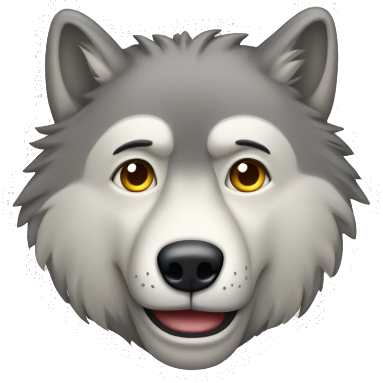 Un loup avec un visage intriqué  emoji
