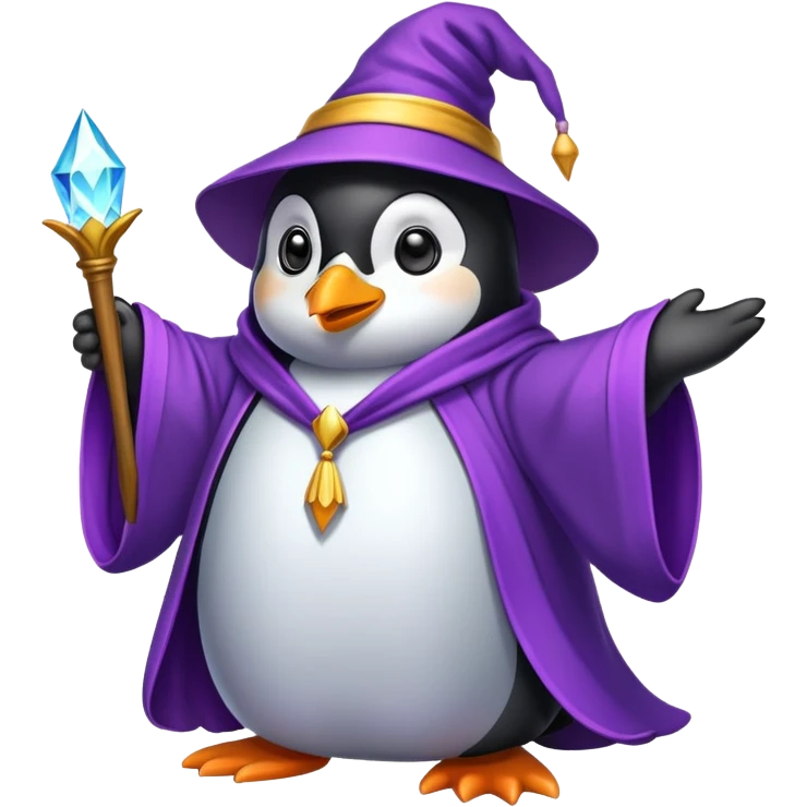 Penguin Wizard emoji