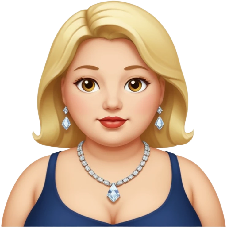 fat handsome rich woman emoji