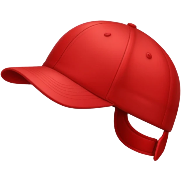 Red cap side profile without face emoji
