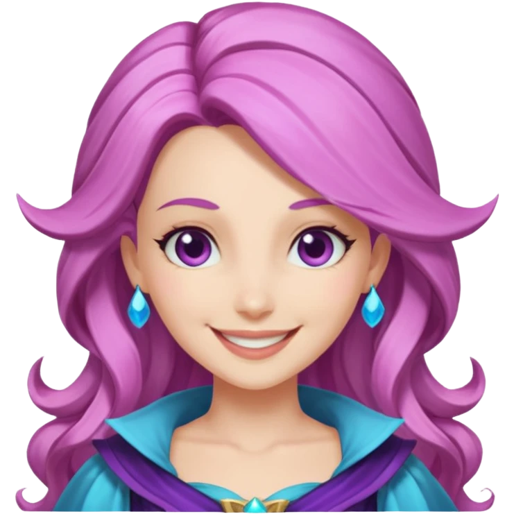 Эмодзи серафина из лиги легенд улыбается emoji