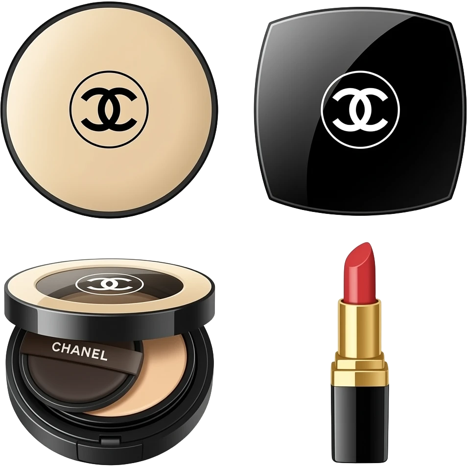 Chanel Foundation, Cushion, Eyeshadow Palette, Lipstick emoji