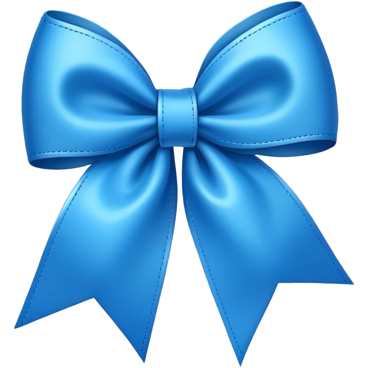 Blue bow emoji