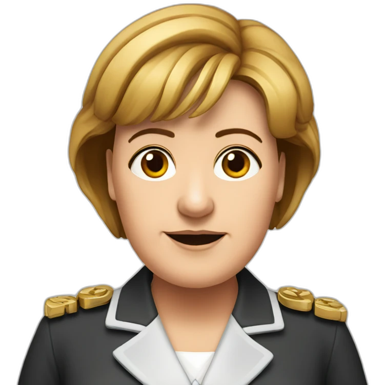 angela merkel with hindi swastika emoji