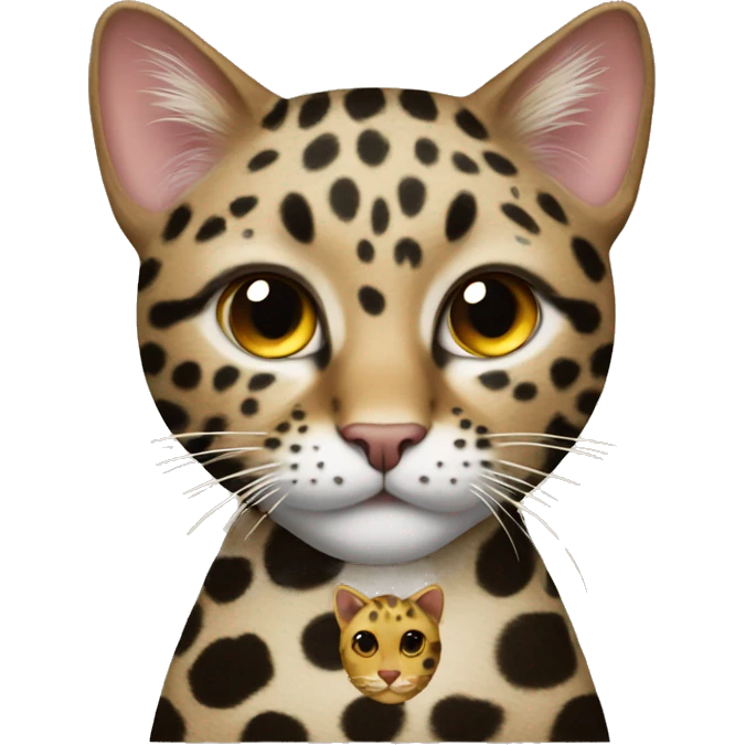 Cat with leopard print emoji