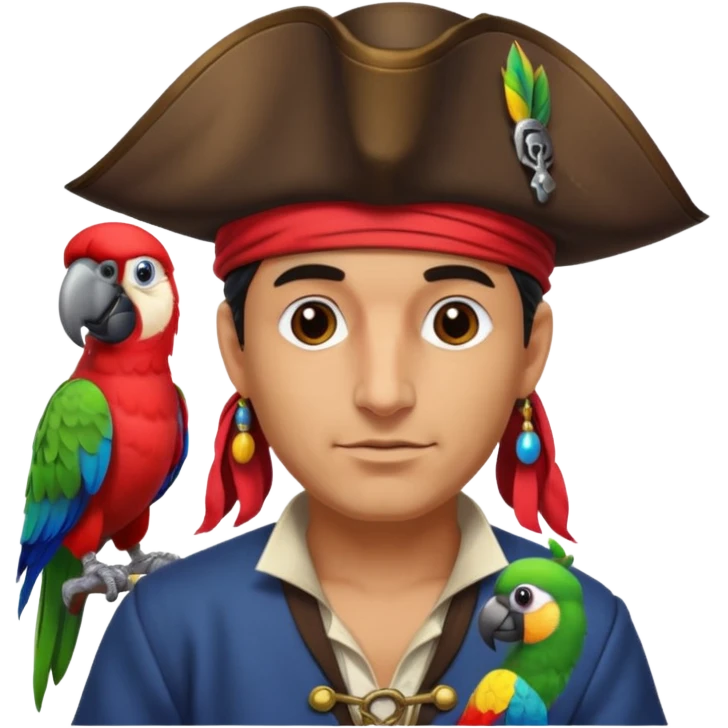 pirate and parrot emoji