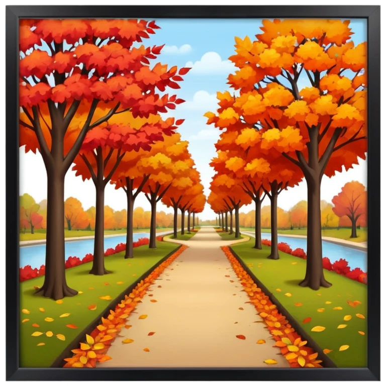 park in autumn emoji