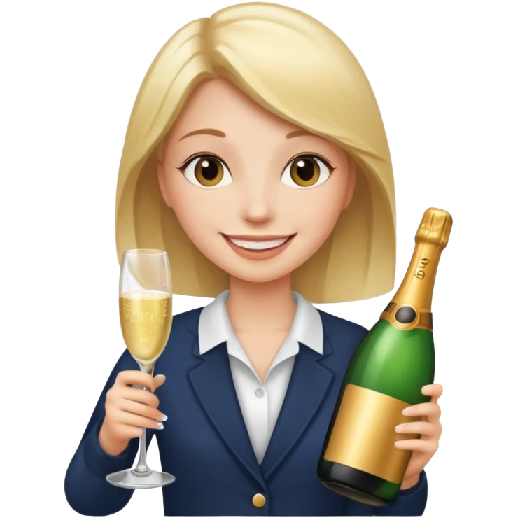 girl with sampine bottle emoji