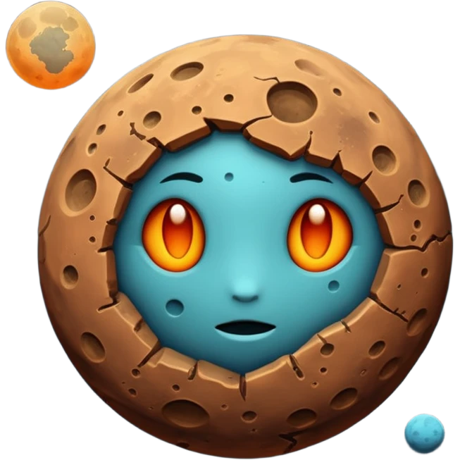 a realistic planet of phobos emoji